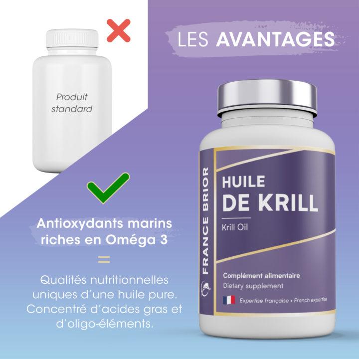 Avantages du complément alimentaire Huile de Krill France Brior