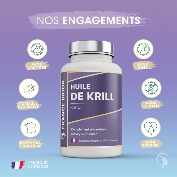 Engagements du complément alimentaire Huile de Krill France Brior