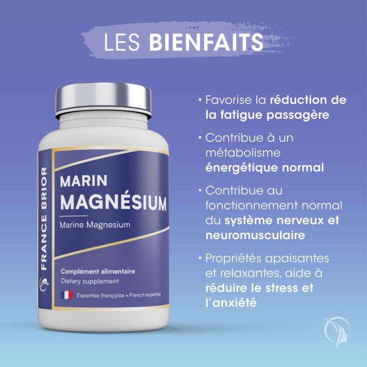 Bienfaits du complément alimentaire Magnésium Marin France Brior