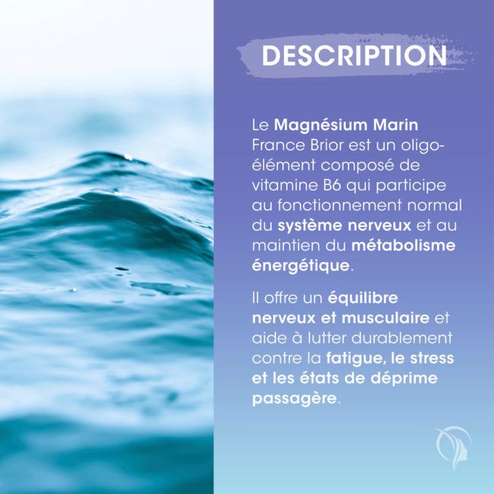 Description du complément alimentaire Magnésium Marin France Brior