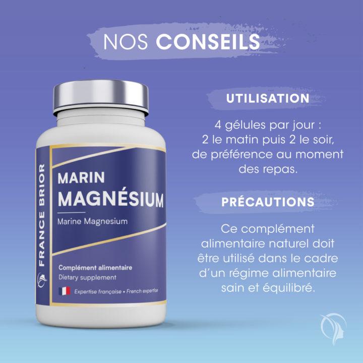 Conseils du complément alimentaire Magnésium Marin France Brior