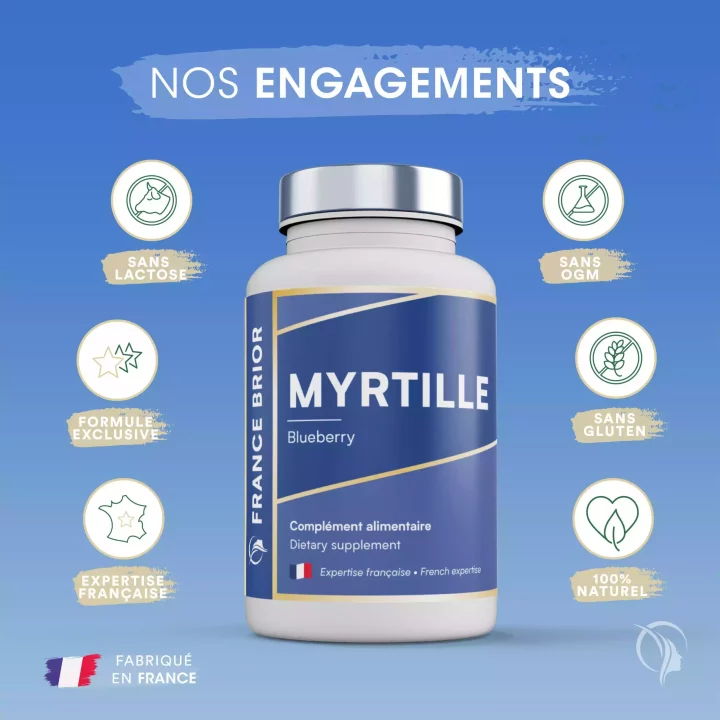 Engagements du complément alimentaire Myrtille France Brior