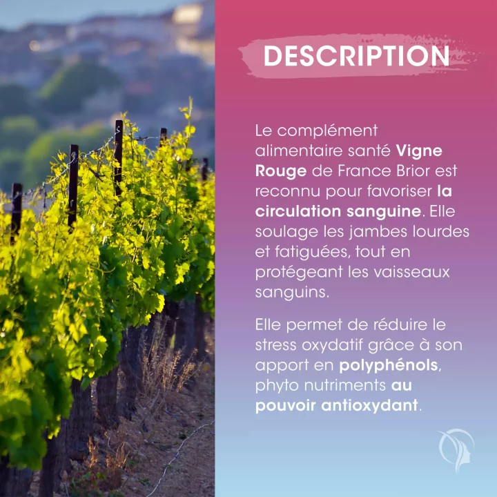 Description du complément alimentaire Vigne Rouge France Brior
