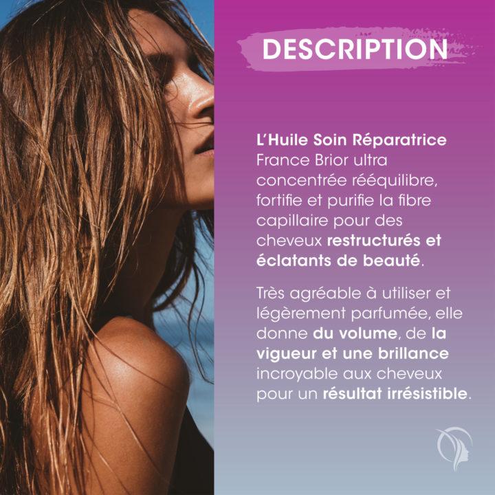 Description du cosmétique Huile soin réparatrice France Brior