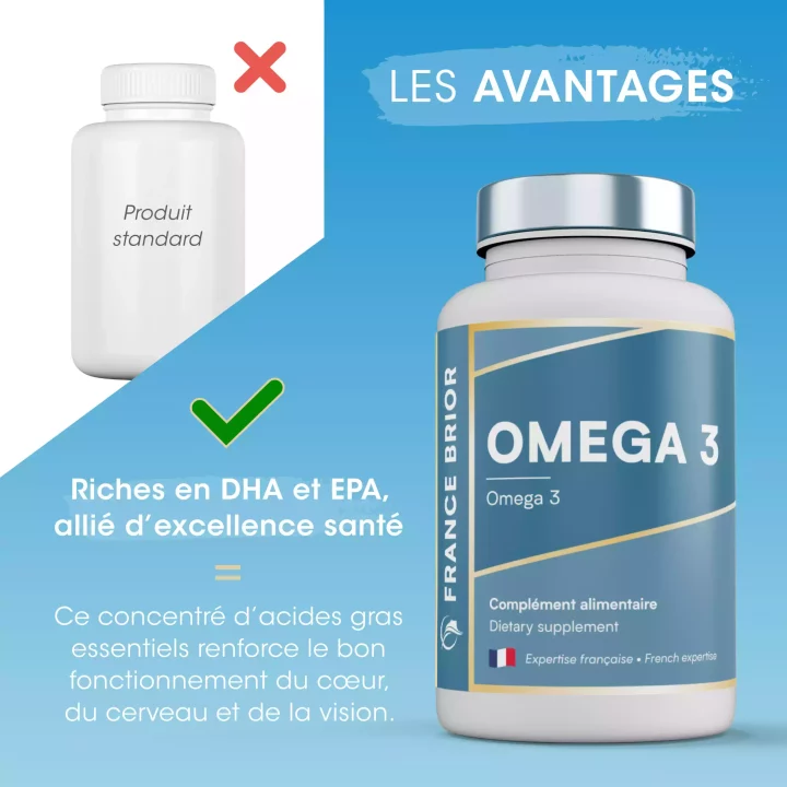 Avantages du complément alimentaire Omega 3 France Brior