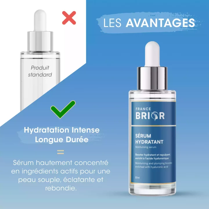 Avantages du cosmétique Sérum hydratant France Brior
