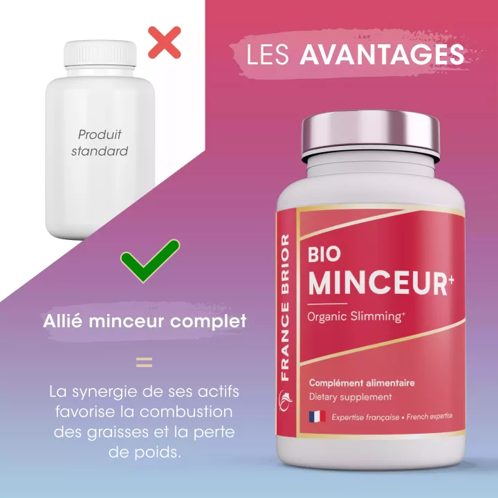 Avantages du complément alimentaire Minceur+ Bio France Brior