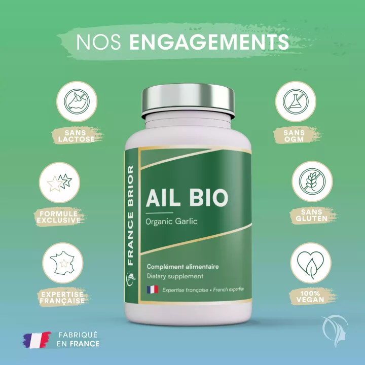 Engagements du complément alimentaire Ail Bio France Brior