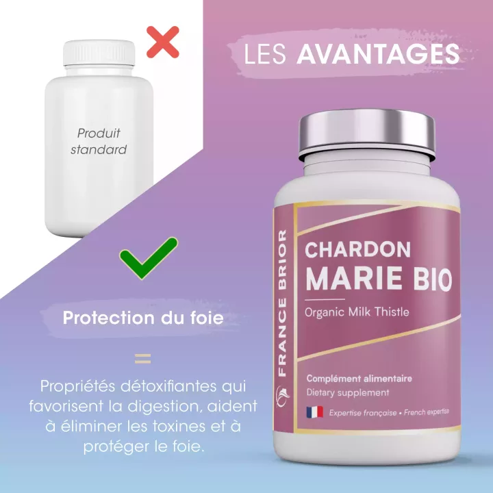 Avantages du complément alimentaire Chardon Marie Bio France Brior