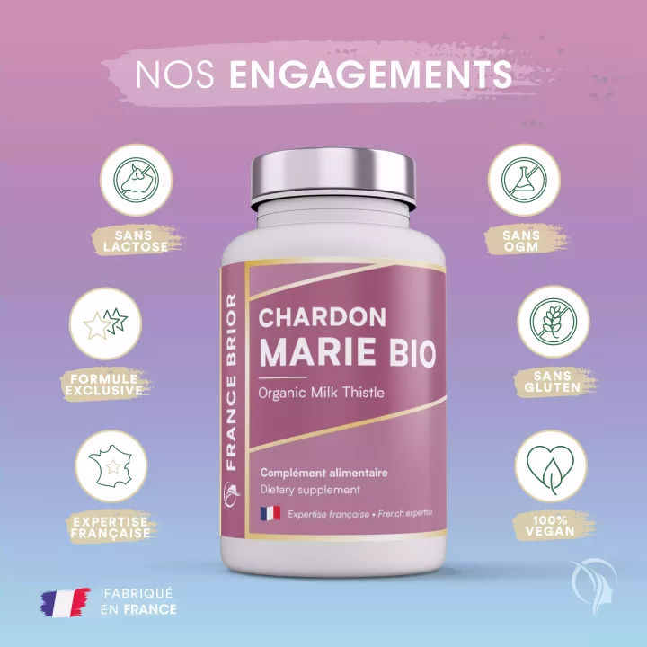 Engagements du complément alimentaire Chardon Marie Bio France Brior
